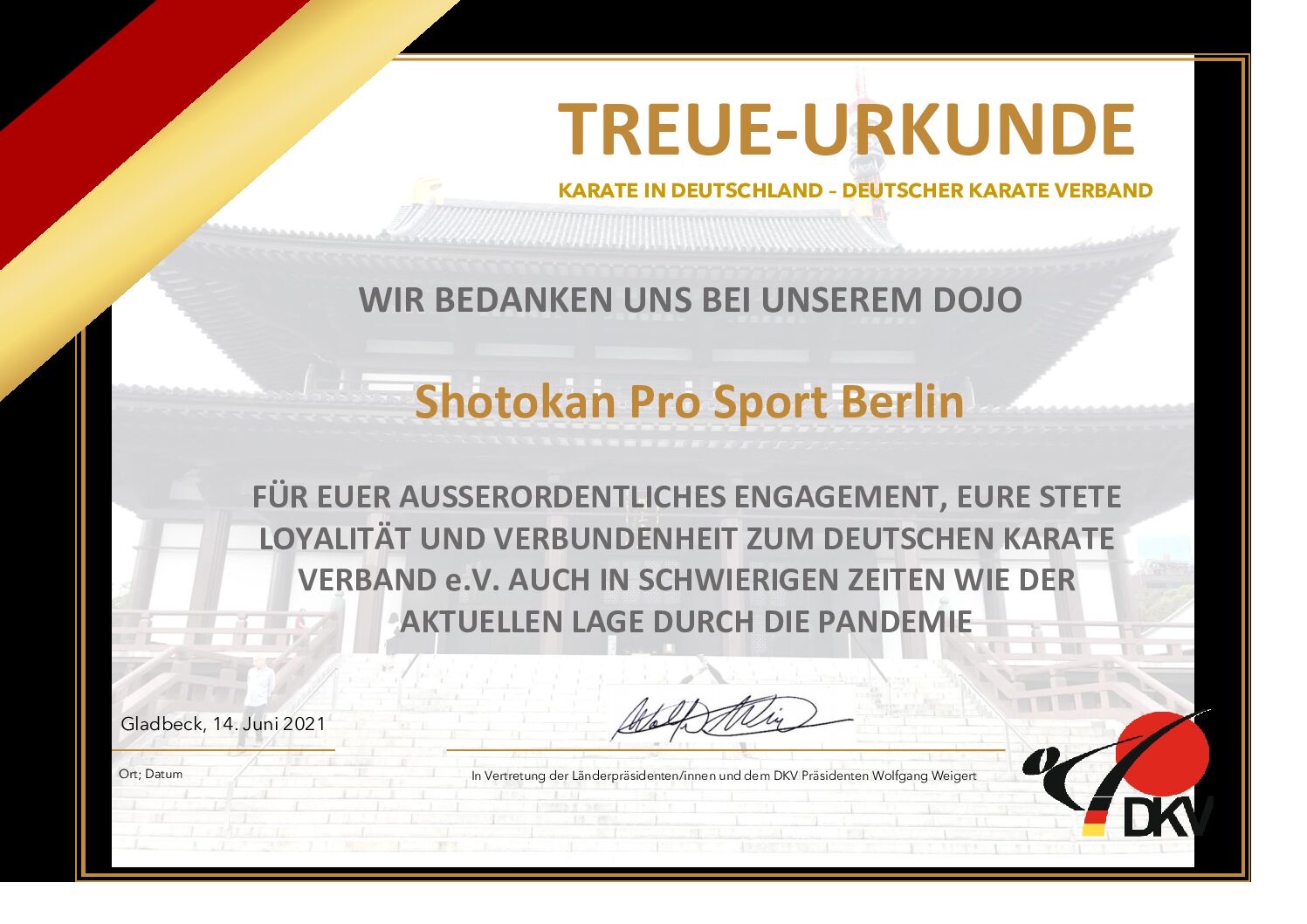 Treueurkunde